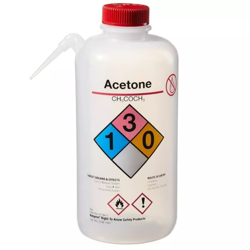 標示 ACETONE 洗滌瓶