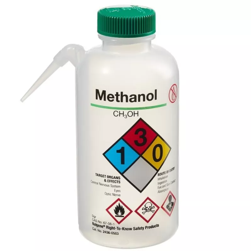 標示 Methanol 洗滌瓶